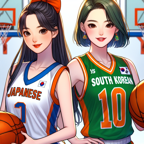 日本女大学生迎战韩国女篮,亚洲青年篮球强强对话
