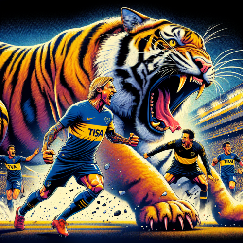博卡青年主场蓝黄狂欢，泰格雷老虎咆哮拉普拉塔。