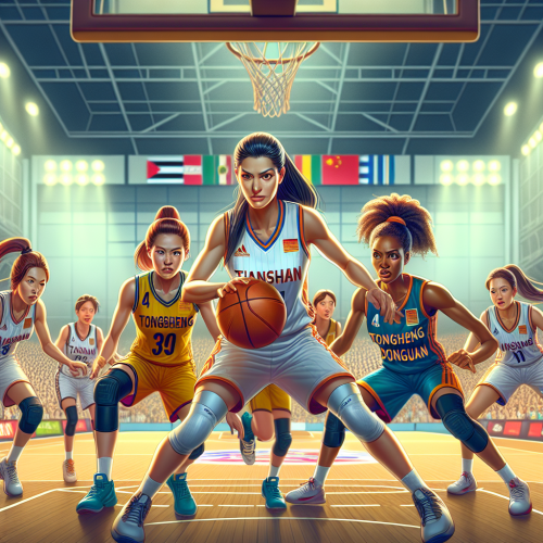 新疆天山女篮主场拼劲，东莞新彤盛女篮攻防对冲