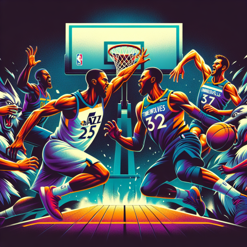 爵士迎战森林狼，内线对抗火花四射