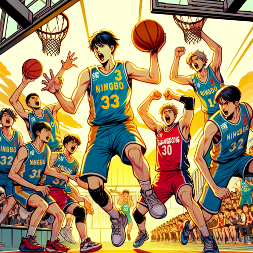 宁波小将冲劲十足，广东宏远冠军底蕴全速奔袭。