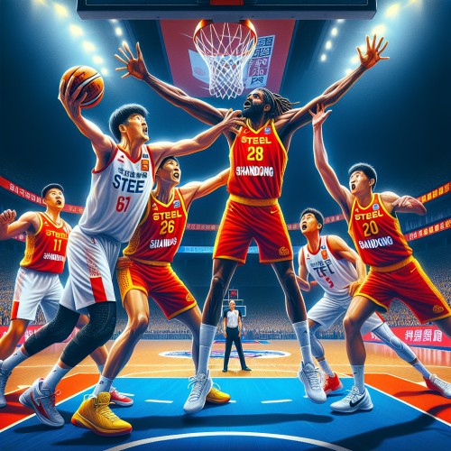 北京首钢铁血防守守擂，山东男篮内线巨塔力拼禁区。