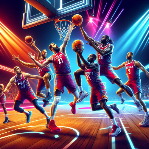 釜山宙斯盾内线高度压制，赤红火箭快节奏转化寻求突破。